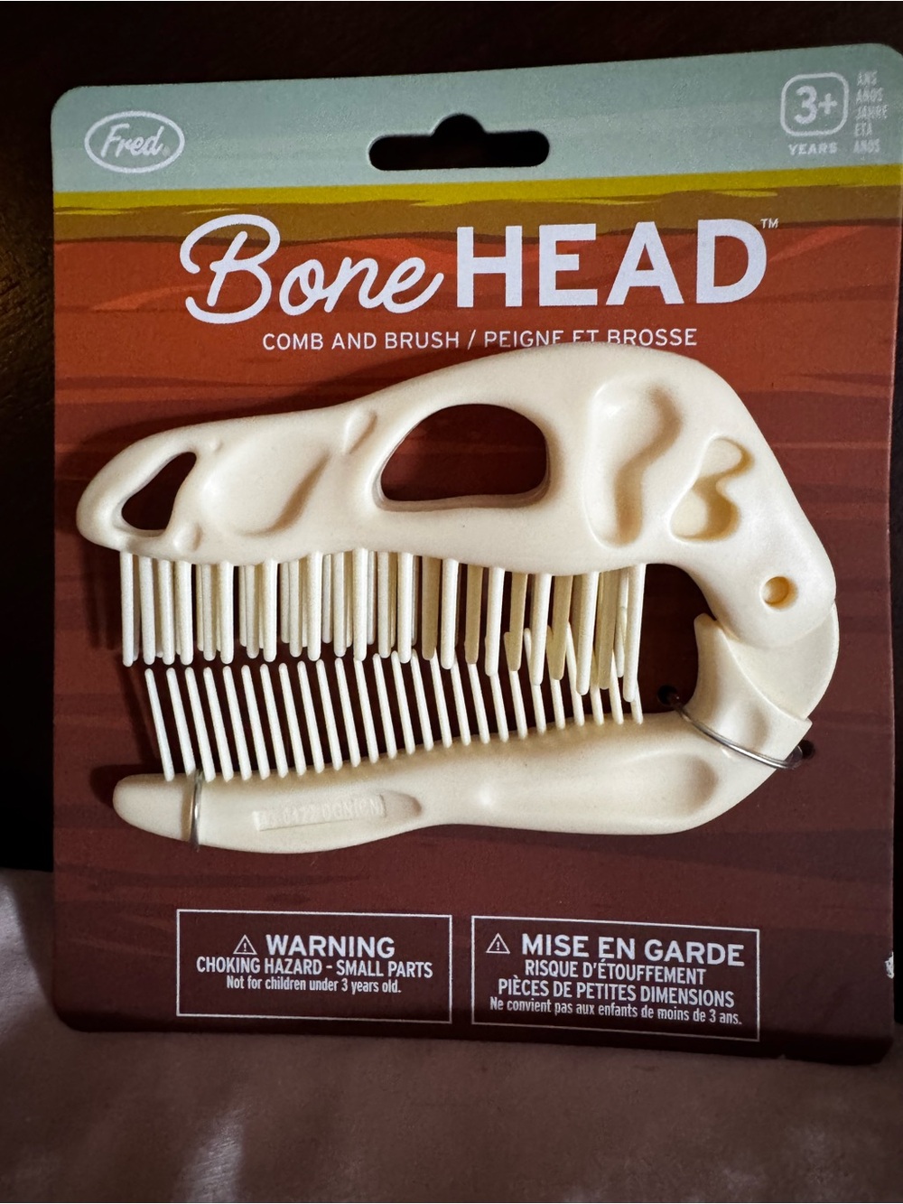 Kohl's BoneHEAD Cream Skull Comb & Brush